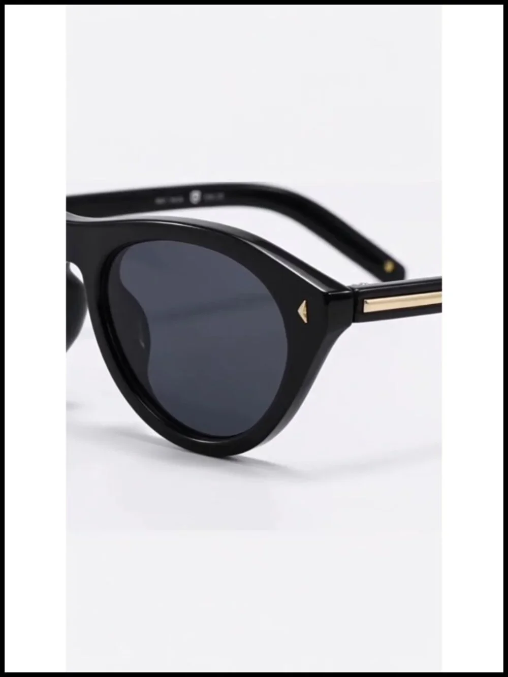 Retro Oval Cat Eye Sunglasses with UV400 Protection